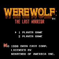 Werewolf - The Last Warrior Title Screen